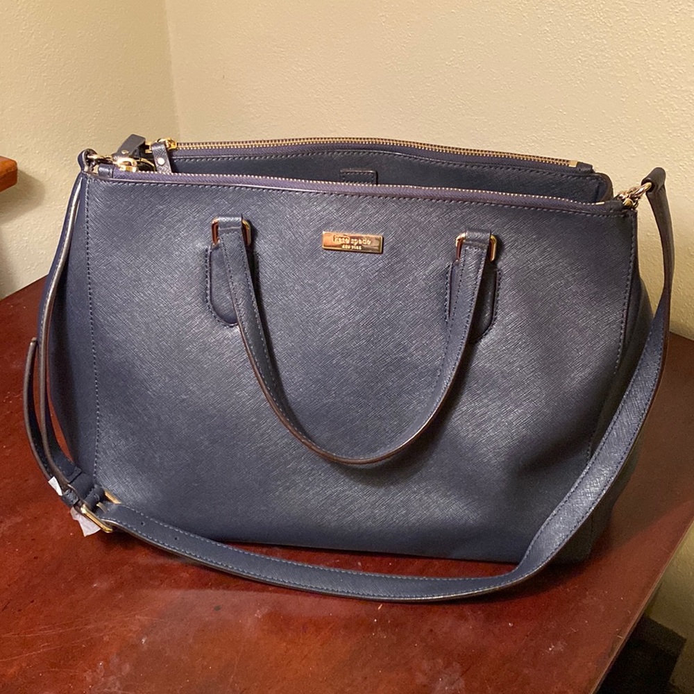 Beautiful Navy Blue Kate Spade Cross Body or Shoulder Bag.